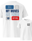 “Moves Under CTRL” White Surfwear T-Shirt