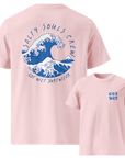 Pastel Pink Surfwear T-Shirt “Salty Soul Crew”