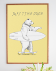 Póster de arte de surf "Surf Time Dude"